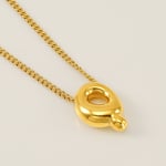 Gold color / 1 Piece Simple Series Daily Letter Q Titanium Steel  Gold Color Unisex Pendant Necklaces Picture17